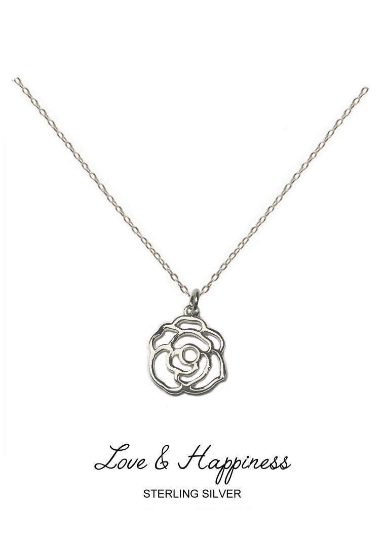 Reverie Pendant - Silver Rose