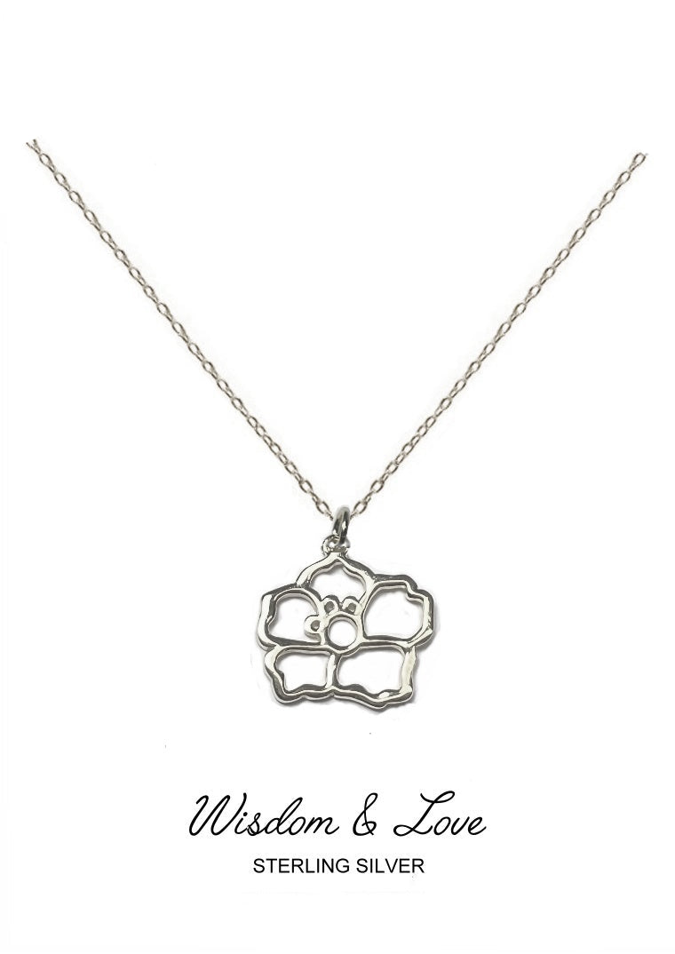 Awaken Pendant - Silver Morning Glory