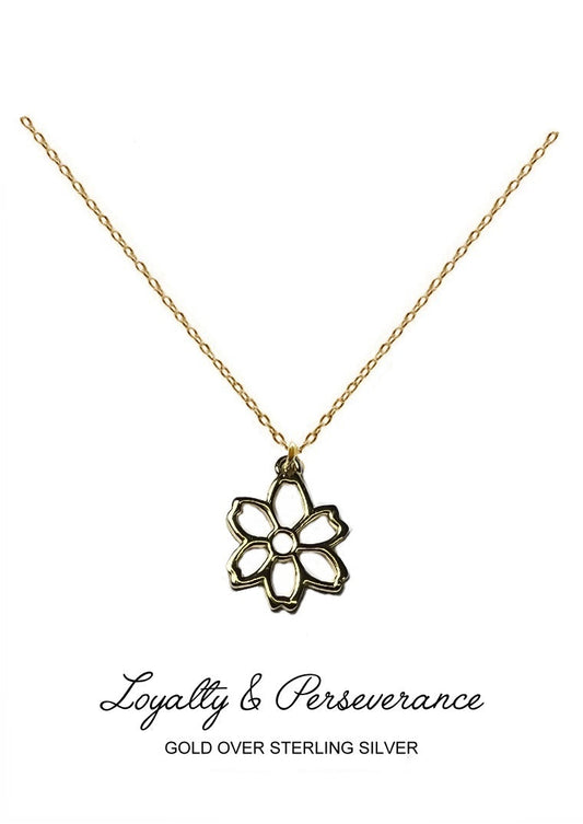Devotion Pendant - Gold Carnation