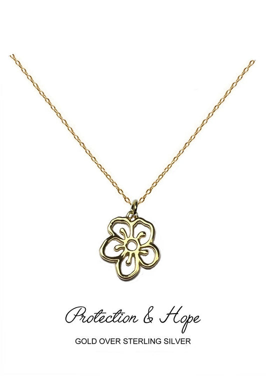 Guardian Pendant - Gold Hawthorn