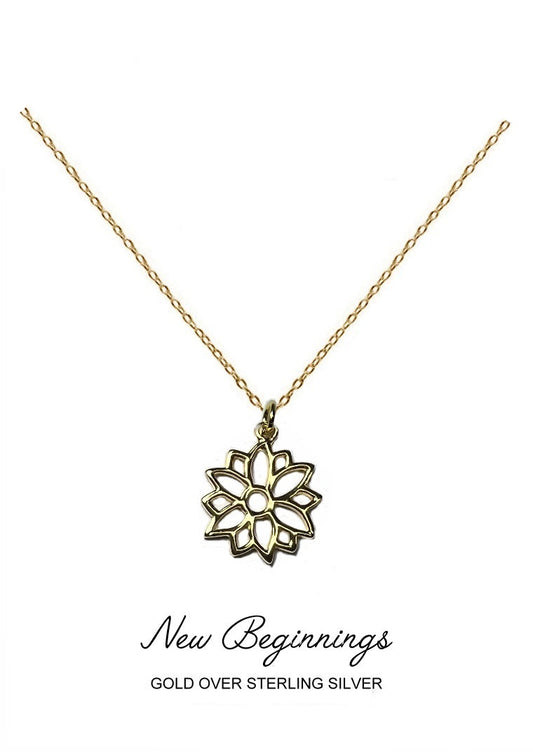 Wonder Pendant - Gold Poinsettia