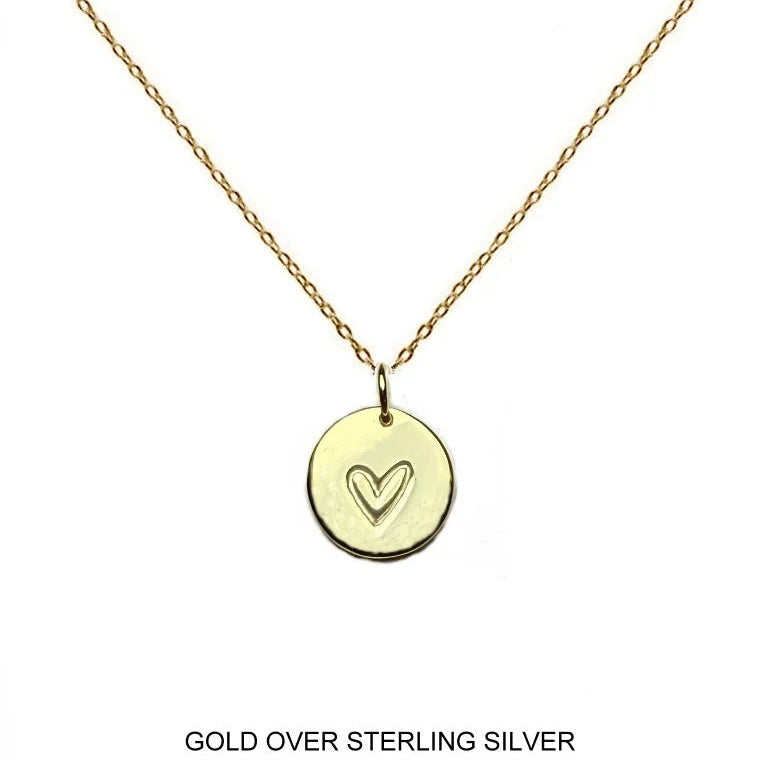 “You Make My Heart Happy” Necklace in Gold Over Sterling Silver