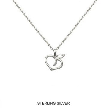 Peach Necklace in Sterling Silver