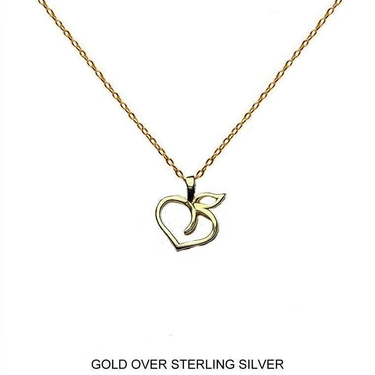 Peach Necklace in Gold Over Sterling Silver