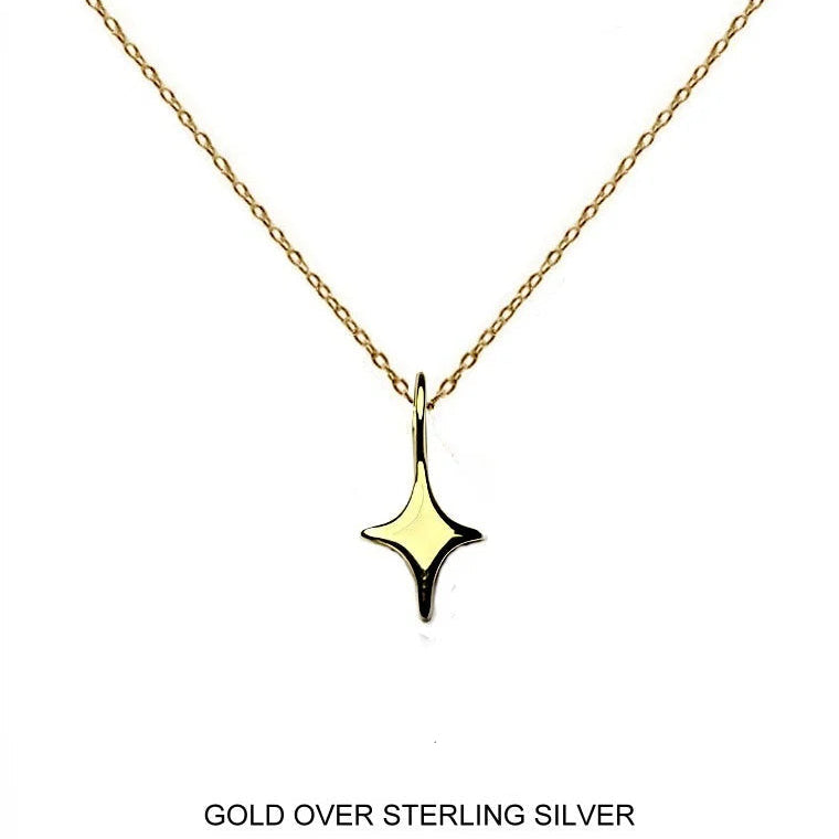 “Be the Light” Necklace in Gold Over Sterling Silver