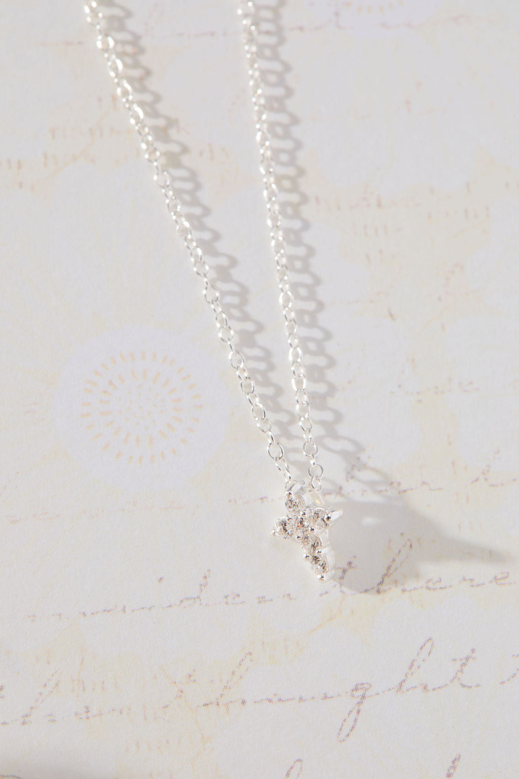 Shine - Silver Mini CZ Cross Pendant