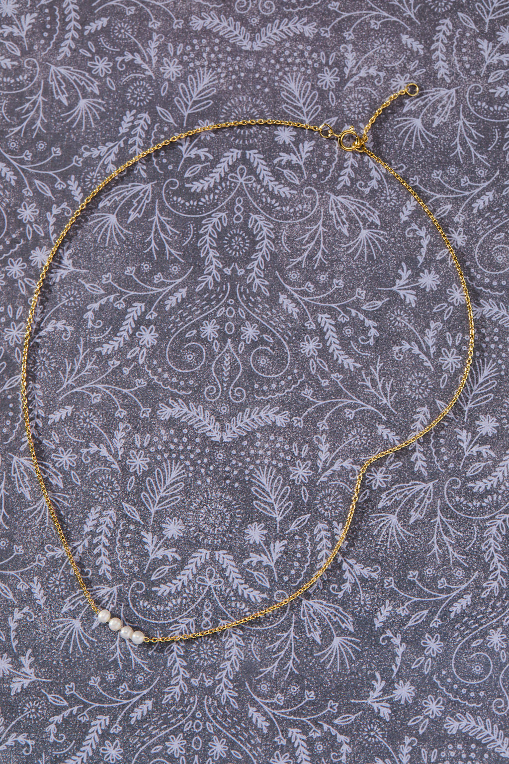 "I'm Four" - Petite Pearl Necklace, Gold
