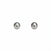 A pair of Ball Stud Earrings 4mm by Skōsh Jewelry, featuring smooth, highly polished round sterling silver balls on post backs, displayed against a white background.