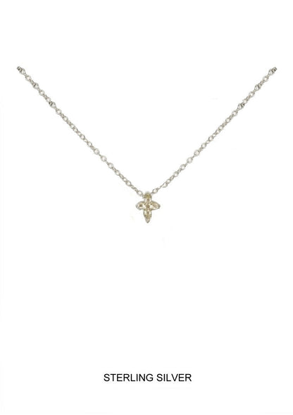 Shine - Silver Mini CZ Cross Pendant