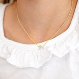 Skōsh Kids Daisy Necklace in 14K gold over sterling silver by Skōsh Jewelry
