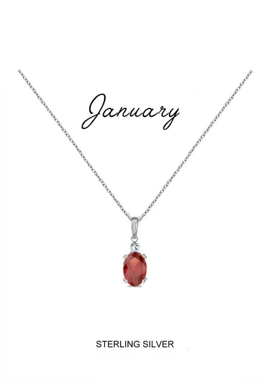 January Birthstone Kids Necklace