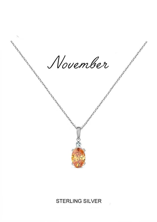 November Birthstone Kids Necklace