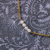 Skōsh Kids "I'm Four" Petite Freshwater Pearl Necklace in 14K gold over sterling silver by Skōsh Jewelry
