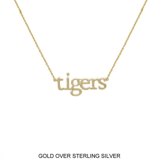 "tigers" Necklace in Gold over Sterling Silver
