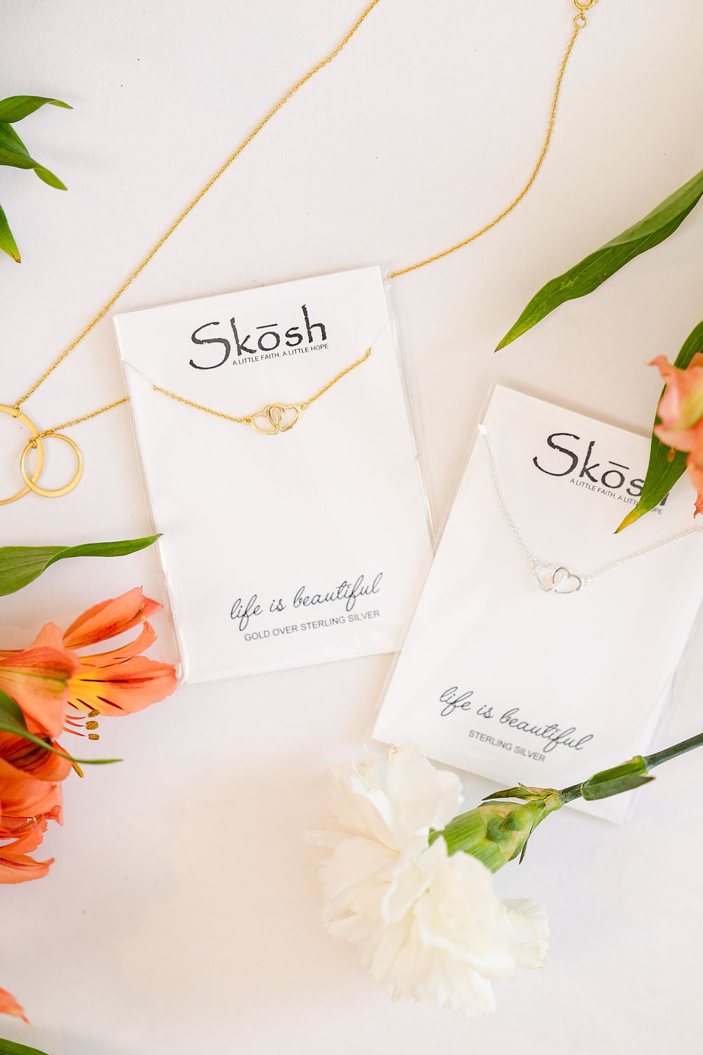 Forever Love Interlocking Hearts Necklace in sterling silver by Skōsh Jewelry