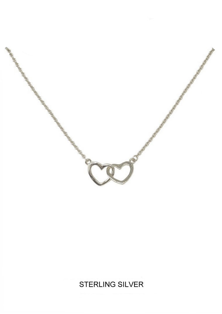 Forever Love - Interlocking Hearts - Silver