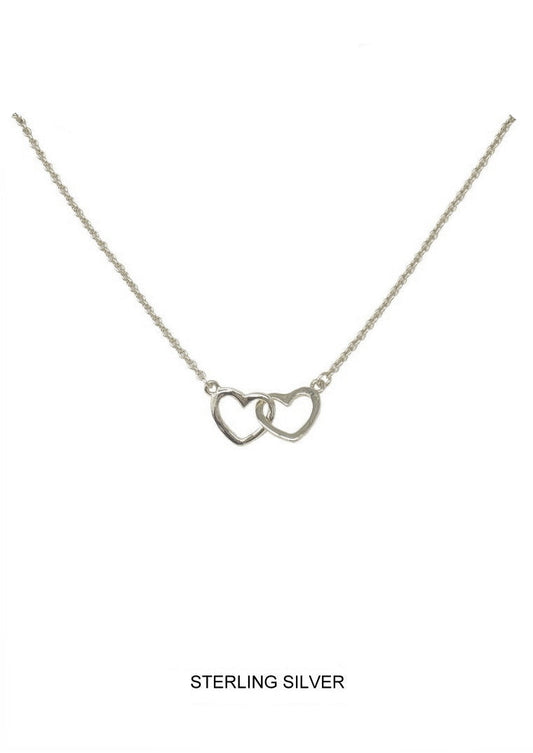 Forever Love - Interlocking Hearts - Silver
