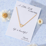 Lucent Mini Heart Necklace in 14K gold over sterling silver by Skōsh Jewelry