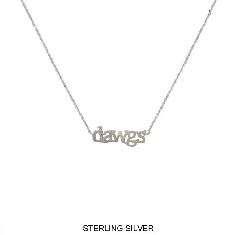 "dawgs" Necklace in Sterling Silver