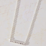Luminary White Cubic Zirconia Bar Necklace in sterling silver by Skōsh Jewelry