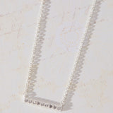 Luminary White Cubic Zirconia Bar Necklace in sterling silver by Skōsh Jewelry
