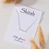 Luminary White Cubic Zirconia Bar Necklace in sterling silver by Skōsh Jewelry