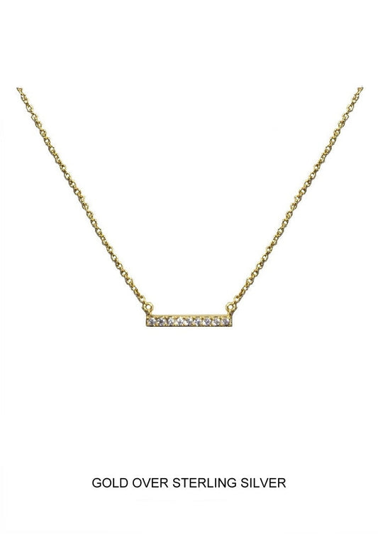 Luminous - Gold Short Bar Necklace