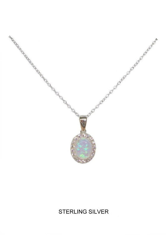 Ethereal - Opal & Zircon Necklace