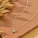 Faithful Mini Cross with White Cubic Zirconia Necklace in sterling silver by Skōsh Jewelry