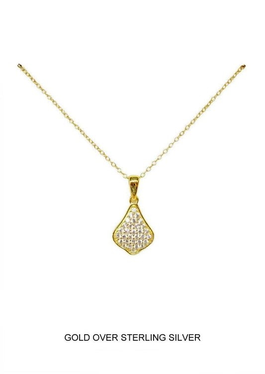 Divine Spark - Gold, Pave CZ Pendant