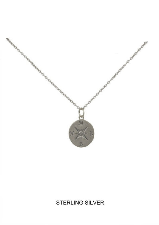 True North Pendant - Antique Silver