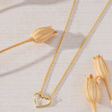 Tender Heart Necklace in 14K gold over sterling silver by Skōsh Jewelry