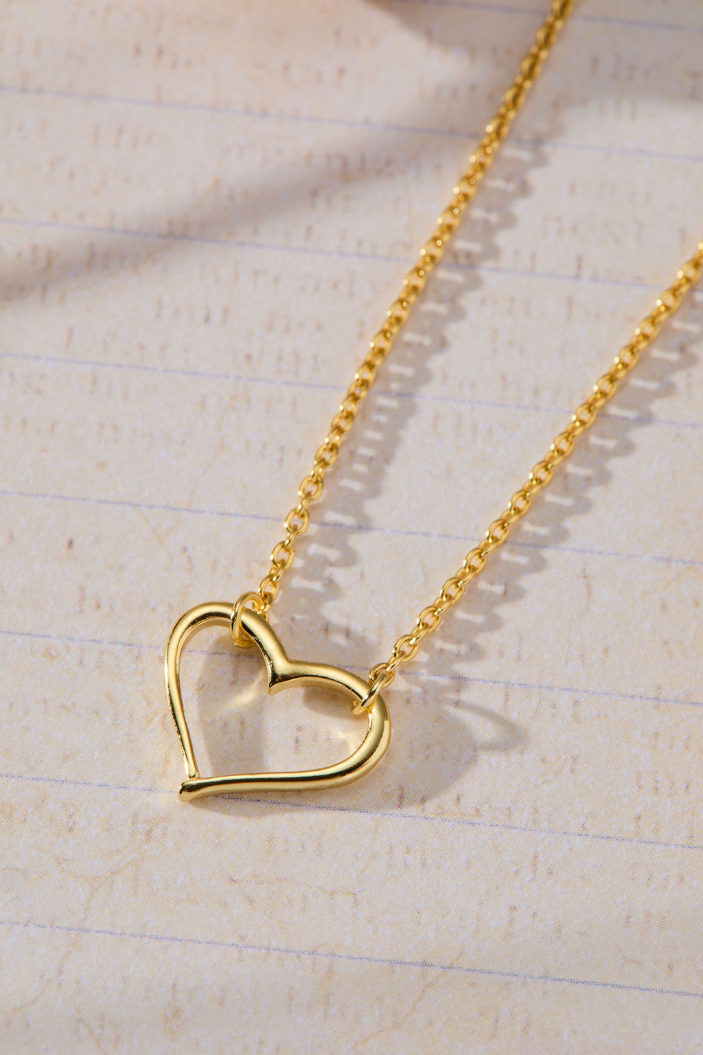 Tender Heart Necklace in 14K gold over sterling silver by Skōsh Jewelry