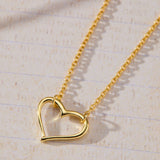 Tender Heart Necklace in 14K gold over sterling silver by Skōsh Jewelry