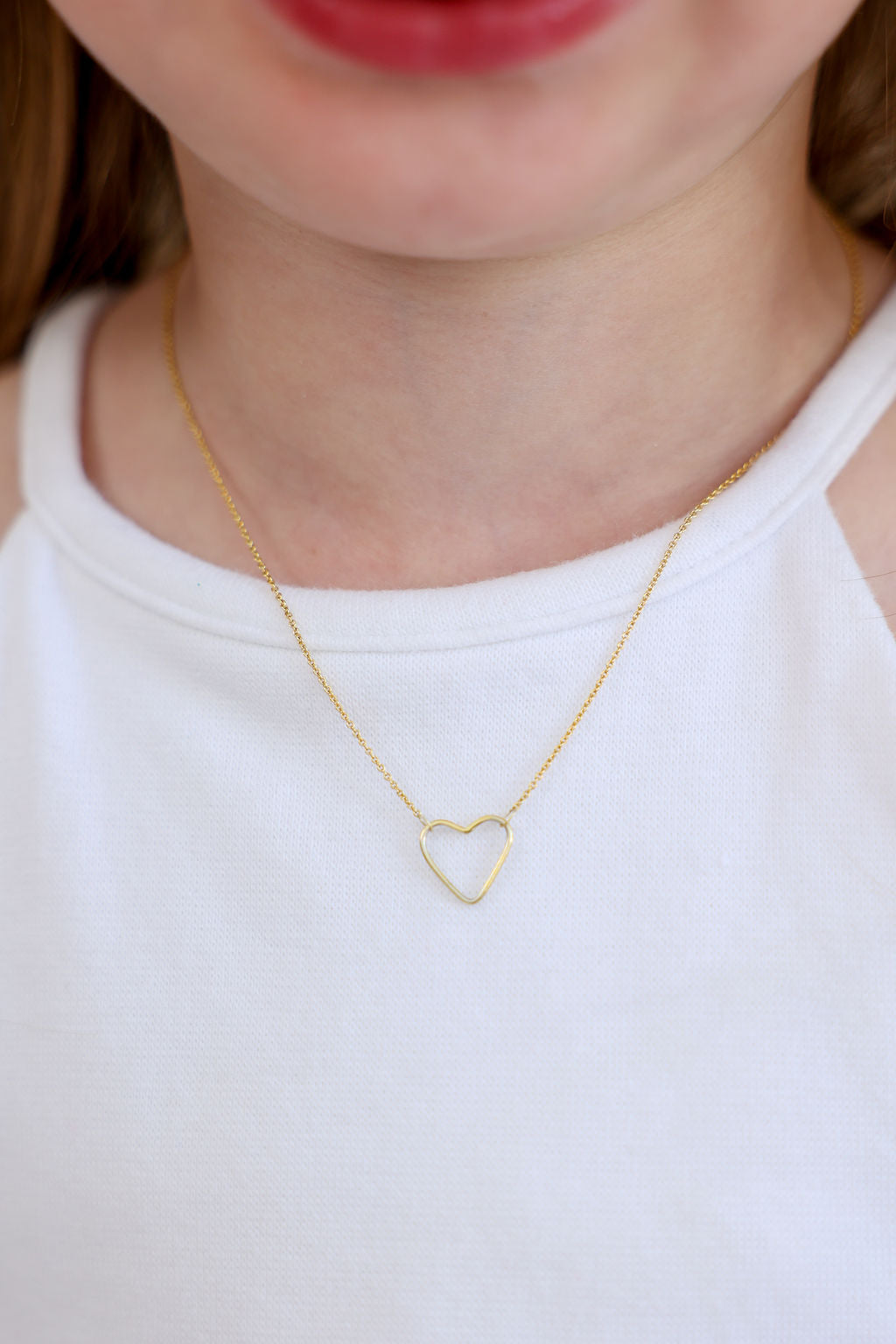 Tender Heart Necklace in 14K gold over sterling silver by Skōsh Jewelry