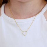 Tender Heart Necklace in 14K gold over sterling silver by Skōsh Jewelry