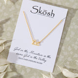 Mountains and Valleys Necklace in 14K gold over sterling silver by Skōsh Jewelry
