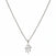 A Trinity Triple Cross Pendant Necklace by Skōsh Jewelry, featuring three slim crosses joined side by side, the center one tallest, on a fine sterling silver chain, displayed against a white background.