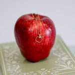 Apple Pendant Necklace in 14K gold over sterling silver by Skōsh Jewelry