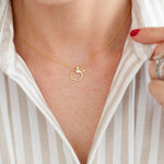 Apple Pendant Necklace in 14K gold over sterling silver by Skōsh Jewelry