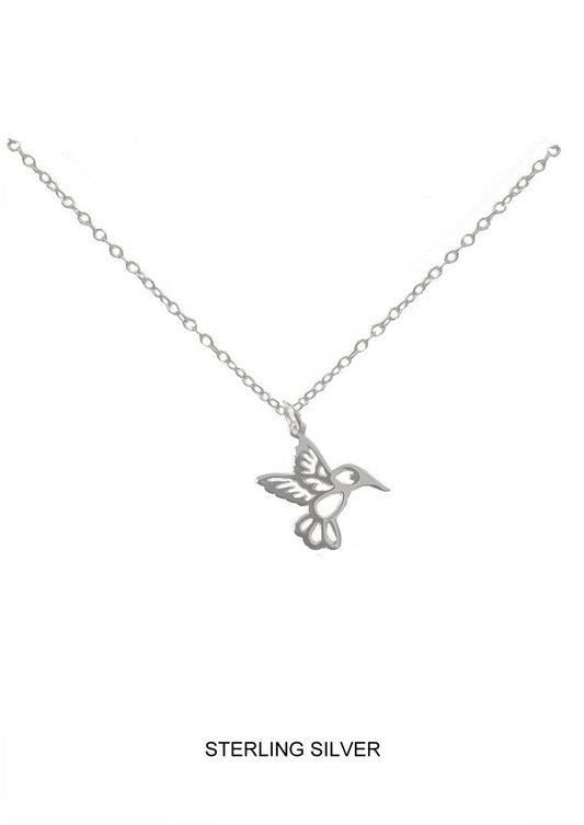 Hummingbird Pendant - Silver