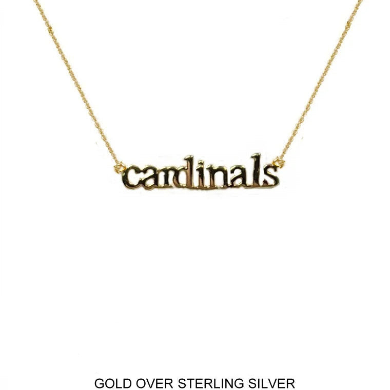 Cardinals Necklace in Gold Over Sterling Silver