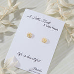 Skōsh Kids Daisy Earrings in 14K gold over sterling silver by Skōsh Jewelry