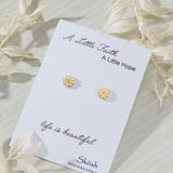 Skōsh Kids Daisy Earrings in 14K gold over sterling silver by Skōsh Jewelry
