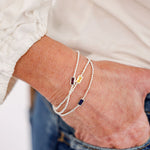 Birthstone Cubic Zirconia Baguette Bracelets in sterling silver by Skōsh Jewelry