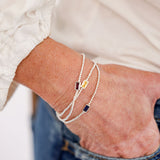 Birthstone Cubic Zirconia Baguette Bracelets in sterling silver by Skōsh Jewelry
