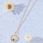 Mustard Seed Pendant Necklace in 14K gold over sterling silver by Skōsh Jewelry