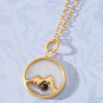 Mustard Seed Pendant Necklace in 14K gold over sterling silver by Skōsh Jewelry