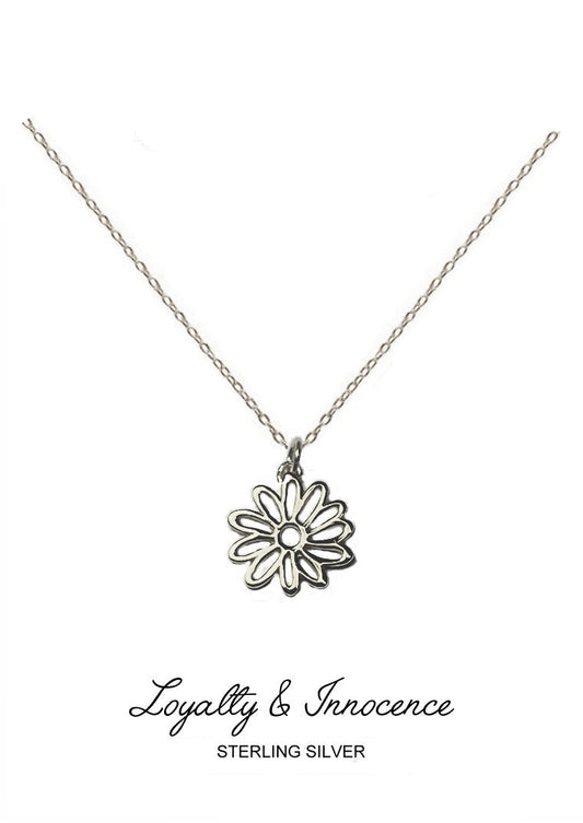 Joy Pendant - Silver Daisy