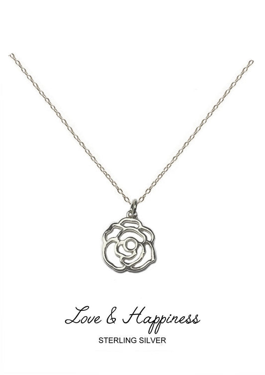 Reverie Pendant - Silver Rose